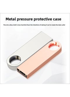 Generic U Disk LOGO Brand Lettering Metal Waterproof U Disk Enterprise Gift U Disk Usb 3.0u Disk Car Music-Color:Golden-USB2.0-Capacity:512MB  - Image 2