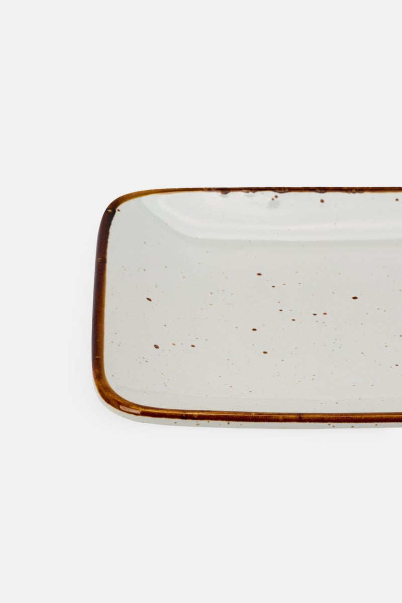 Muy Mucho Porcelain Rectangular Plate, White - Image 3