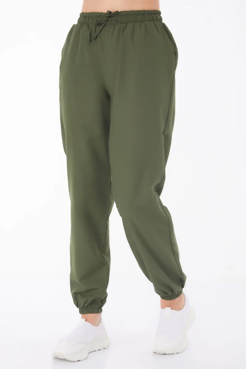 Tofisa Plain Mid Women's Khaki Trousers - 13207