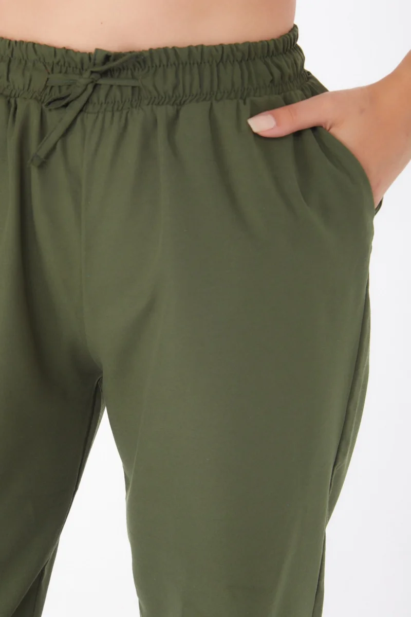 Tofisa Plain Mid Women's Khaki Trousers - 13207