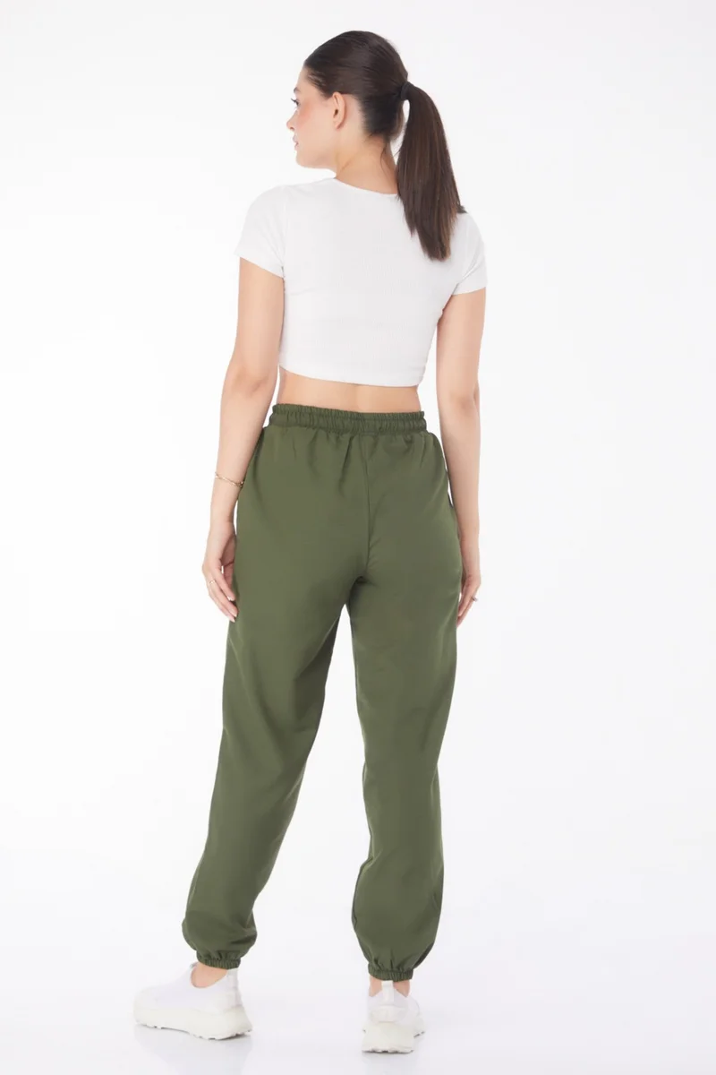 Tofisa Plain Mid Women's Khaki Trousers - 13207