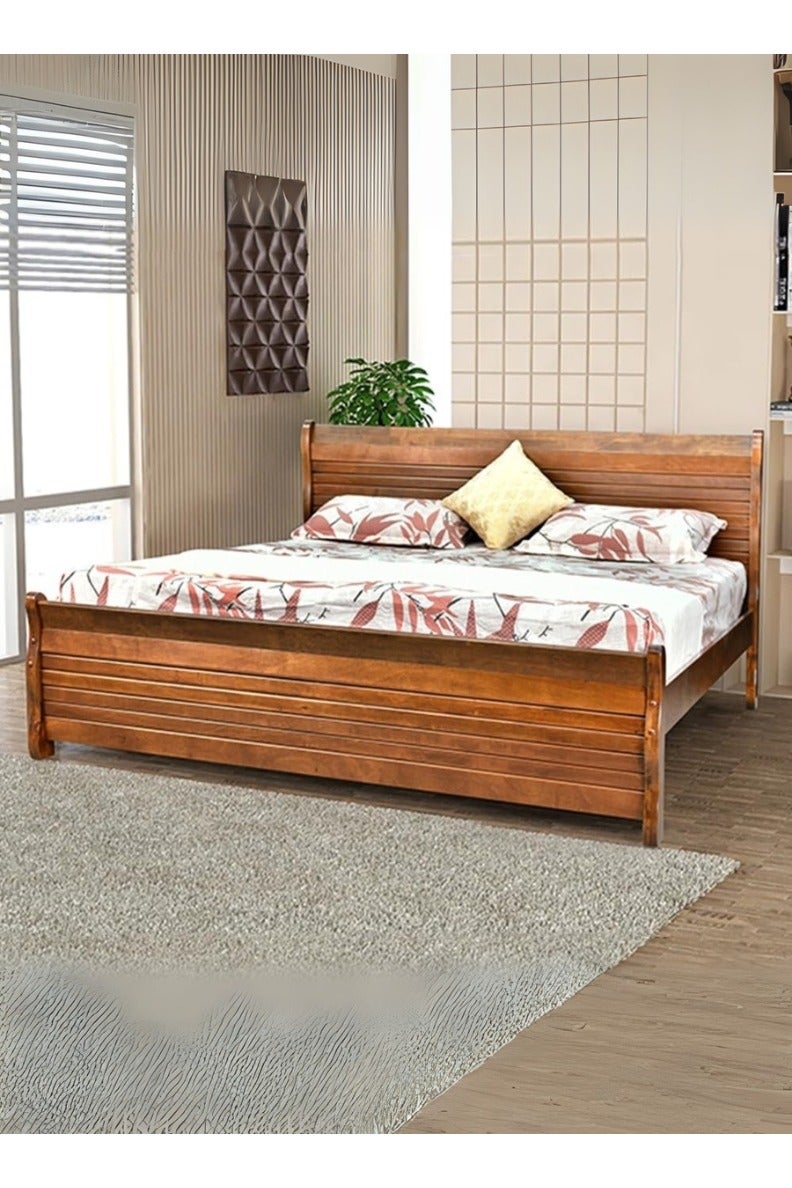 ROYALOAK NewYork King Size Solid Wood Bed Modern Design Strong Sturdy Base Durable Wooden Bed for Bedroom - Image 2