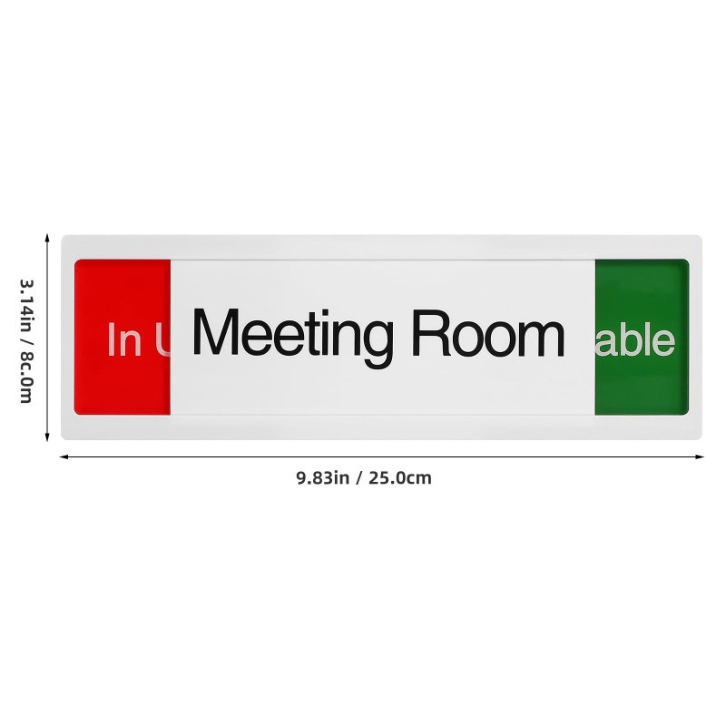 Acrylic Sliding Door Sign Meeting In Progress Vacant Occupied Office Conference Room Privacy Indicator - Image 3