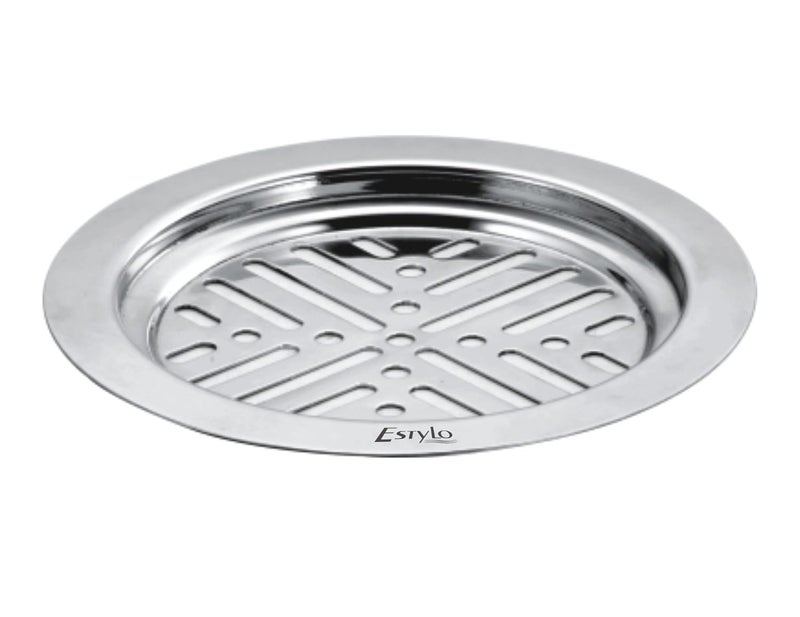 Estylo Brand Stainless Steel Drain CoverFloor Jali Fancy Round 5 Plain Jali Chrome Finised Heavy Quality Pack of 5