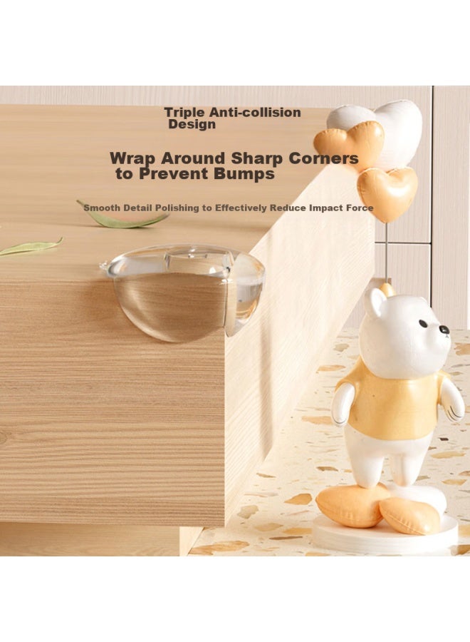 Bao Shi Baoshi Transparent Corner Guards , Table Corner Anti-collision Protectors, Thickened Three-sided Protective Covers, Anti-p, Bear Design - Image 3