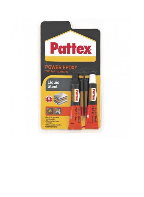 Power Epoxy Two Part Adhesive - Liquid Steel - 11ml X 2