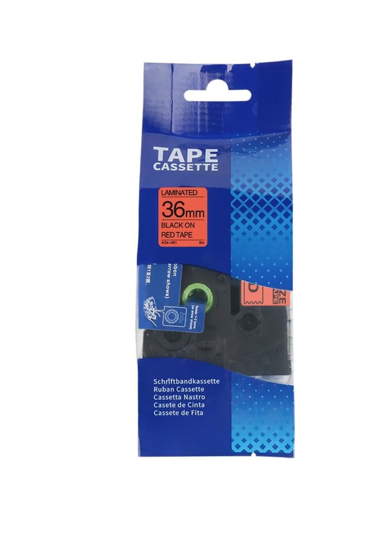 Terabyte 36 mm x 8 meter Compatible TZe Label Tape Cartridge for P-Touch Label Printers… (Black on Red) - Image 4