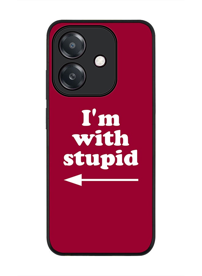 Stylizedd For Oppo A5i Case,Slim fit Camera Protection, Shockproof Thin Phone cover  - I'm with stupid