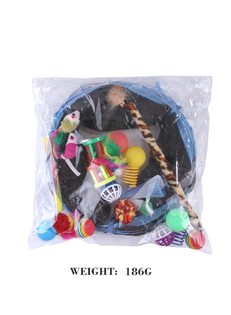 ديو كينج مجموعة ألعاب قطط نهائية 22 قطعة مع نفق قابل للطي | ألعاب قطط تفاعلية للعب المستمر وتخفيف الملل - Image 4