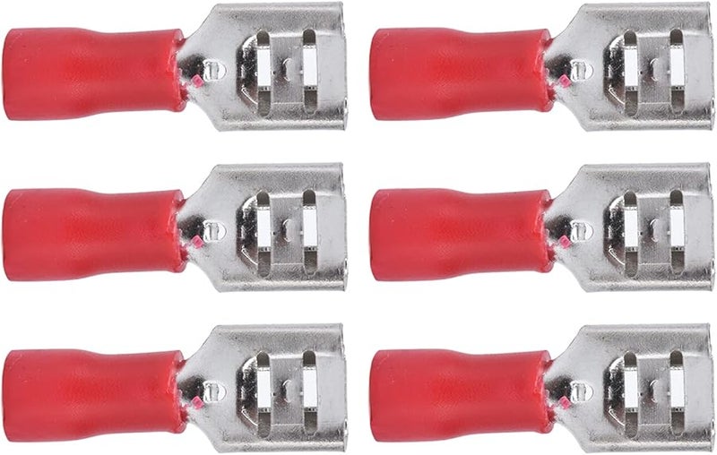 موصل سباد أحمر أنثوي 100 قطعة FDD2250 مع غطاء عازل لكابل من 1.5 إلى 2.5 مم - Image 4