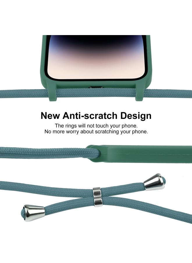 S-TOP Case For iPhone 15 Pro Max Crossbody Lanyard Liquid Silicone Case - Image 3