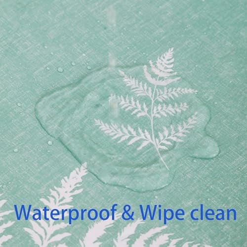 Walrus Round Vinyl Fitted Tablecloth with Flannel Backing Elastic Edge Design Table Cover Waterproof Oil-Proof PVC Table Cloth Stain-Resistant Best for 37"-44" Round - Image 5