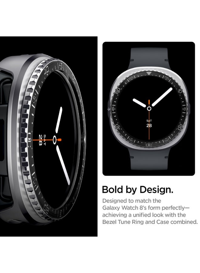 Spigen Bezel Tune Pro (Diver) for Samsung Galaxy Watch 8 44mm Bezel Ring Protector with Case (2025) - Black - Image 3