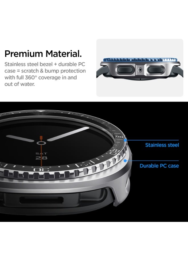 Spigen Bezel Tune Pro (Diver) for Samsung Galaxy Watch 8 44mm Bezel Ring Protector with Case (2025) - Black - Image 4