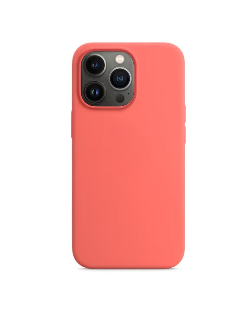 AROAQ Iphone Silicone Magnetic Case, Durable Silicone Case With Magsafe, Comfortable Soft Iphone Protection Case For Iphone 15 Pro, ( Guava Color )