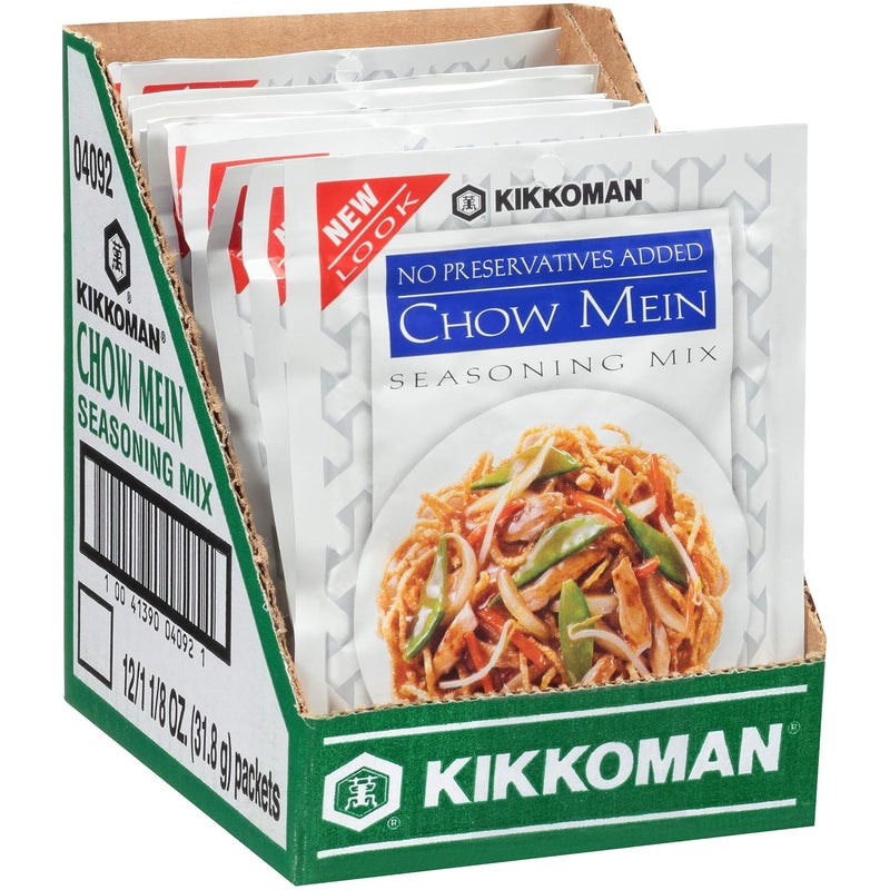 Kikkoman Chow Mein Seasoning Mix - Low Sodium, No Fat, All Purpose Seasoning, 1.125 Oz (Pack of 12) - Image 4