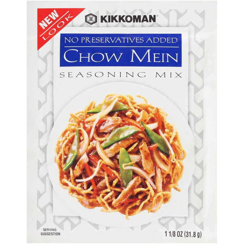 Kikkoman Chow Mein Seasoning Mix - Low Sodium, No Fat, All Purpose Seasoning, 1.125 Oz (Pack of 12) - Image 1