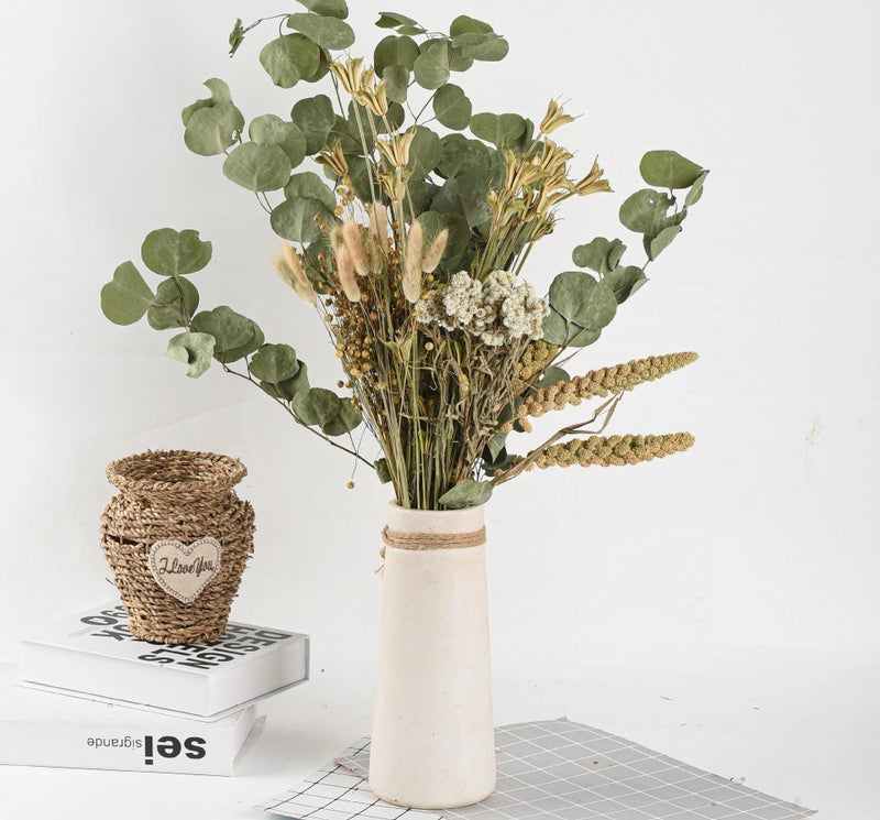 Bluejw YOPIN 389 Dried Flowers Mixed Pampas Grass Bouquet - Natural Dried Plants Floral Arrangement Home Decor - Image 5