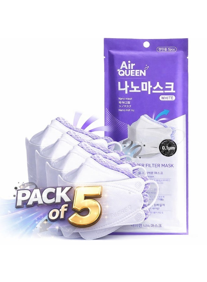 اير كوين باقة من 5 عبوات قناع للوجه نانو أبيض من إير كوين - Image 1