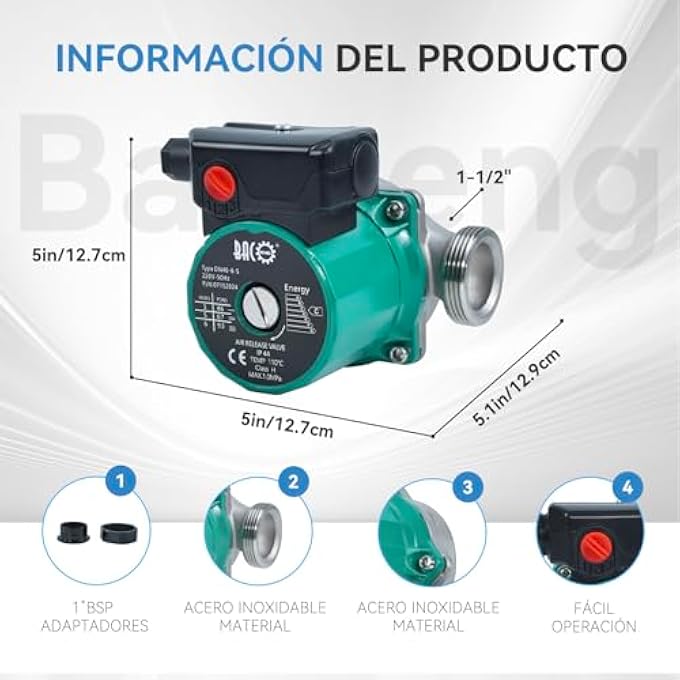 STAINLESS STEEL CIRCULATOR HEATER CIRCULATOR BOILER 25/60-130 230V/50HZ - Image 3