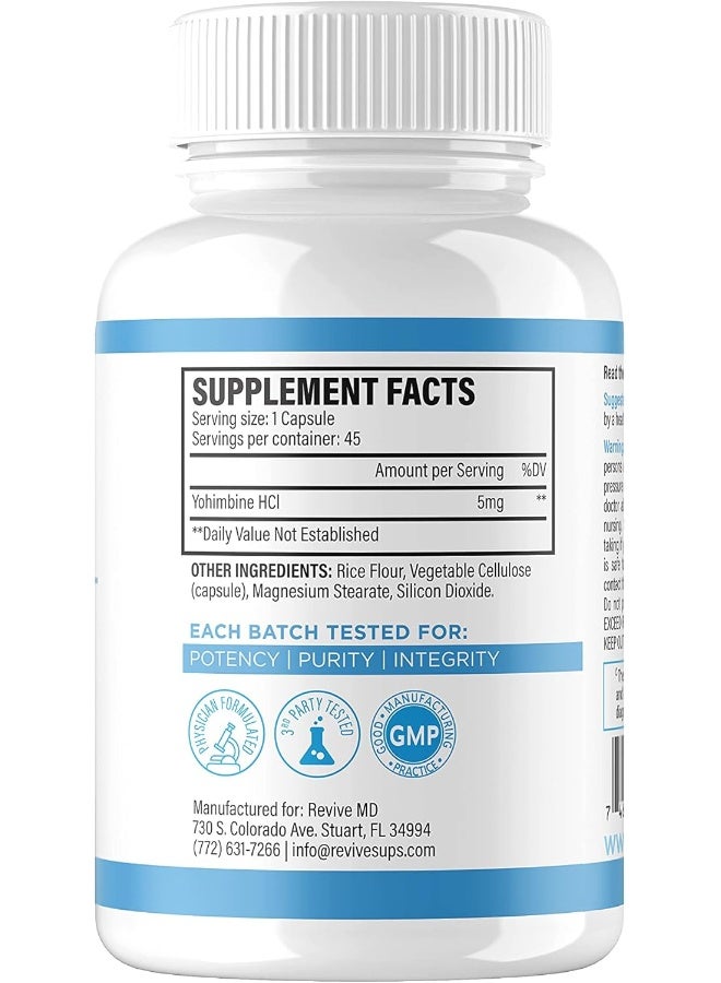 revive Yohimbine HCL - 45 Vegetarian Capsules - Image 4