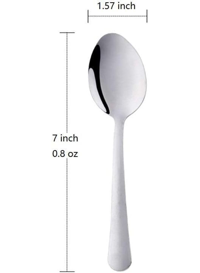 ECVV 6-Piece Stainless Steel Dinner Spoons Heavy-duty Spoons Cutlery Set - Image 5