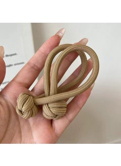 Durable Thick Hair Ties Cute High Ponytail Holders Khaki
