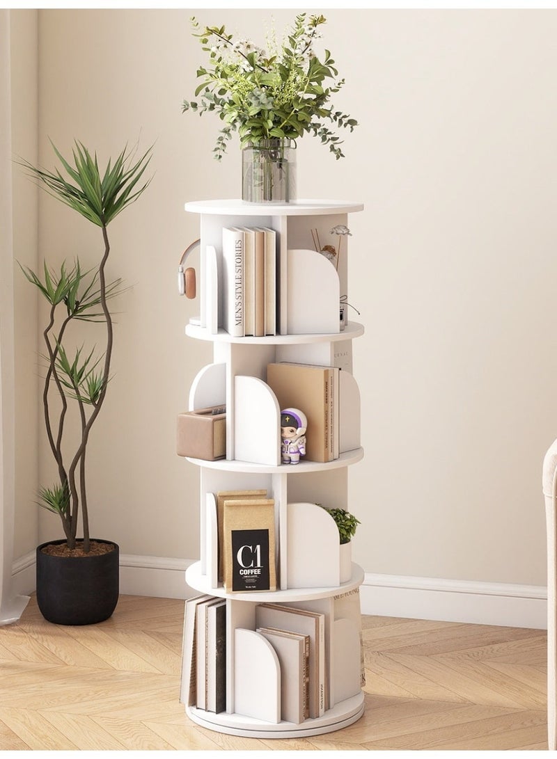SHEIDLIN 360° Rotating Bookshelf, Large Capacity Bookcase with Anti-Fall Baffles, Space-Saving Corner Storage Rack, Suitable for Bedroom, Living Room, Study Room, and Office - Image 1