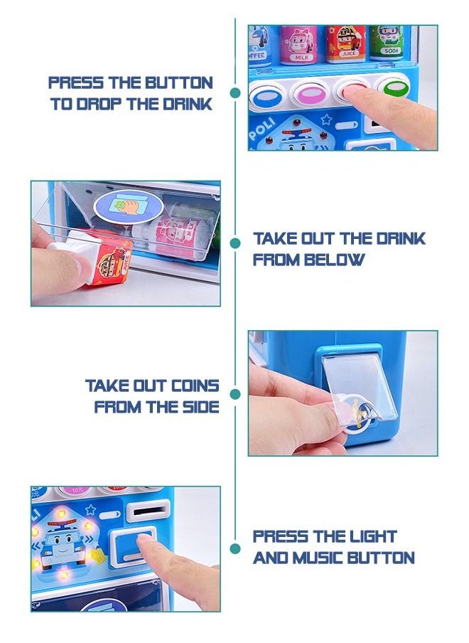 GROIC - Interactive Early Developmental Toy Vending Machine Pretend Play Electronic Drink Apparatus Develop Common Sense of Life with Music and Light - Image 1