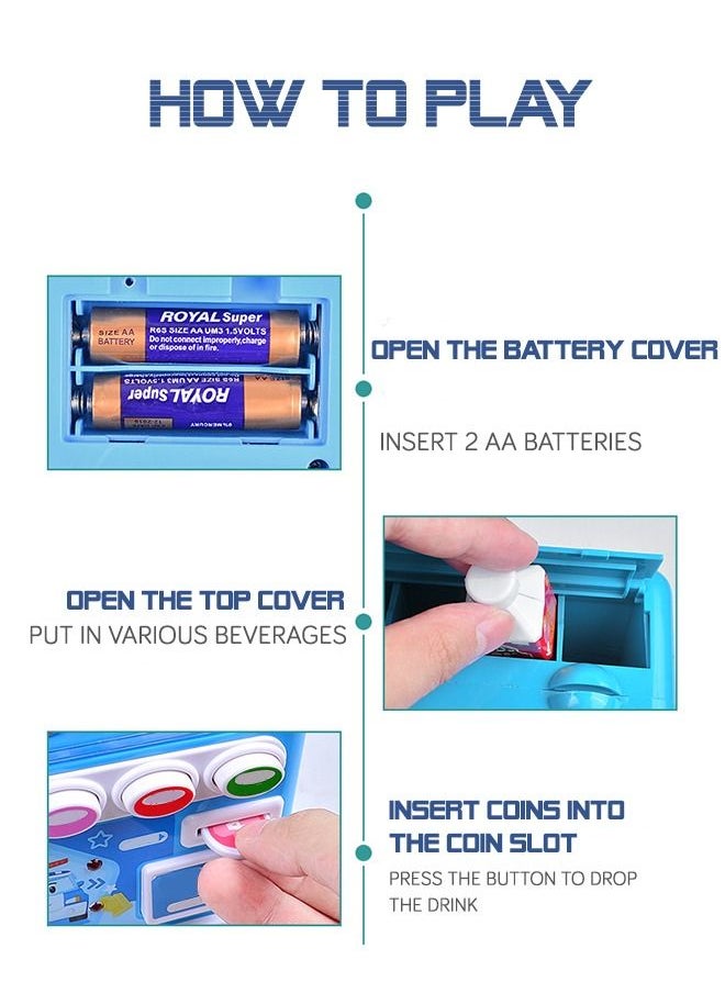 GROIC - Interactive Early Developmental Toy Vending Machine Pretend Play Electronic Drink Apparatus Develop Common Sense of Life with Music and Light - Image 1