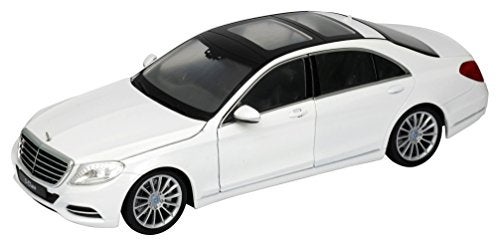 Welly Mercedes Benz S Class with Sunroof White NEX Models 1/24 Diecast Model Car - Image 3