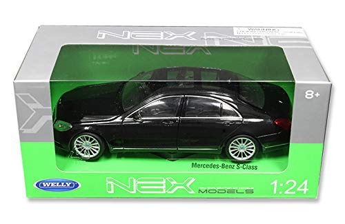 Welly Mercedes Benz S Class with Sunroof White NEX Models 1/24 Diecast Model Car - Image 2