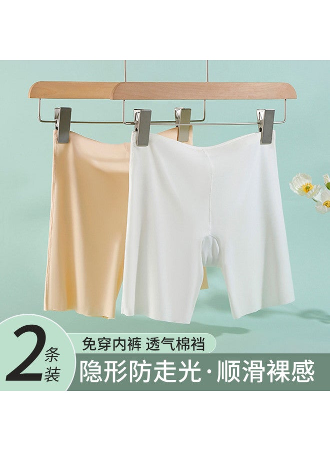 MIIOW Autumn Thin High-Waist Long-Length Breathable Cotton Gusset, 2 Pieces - Image 2