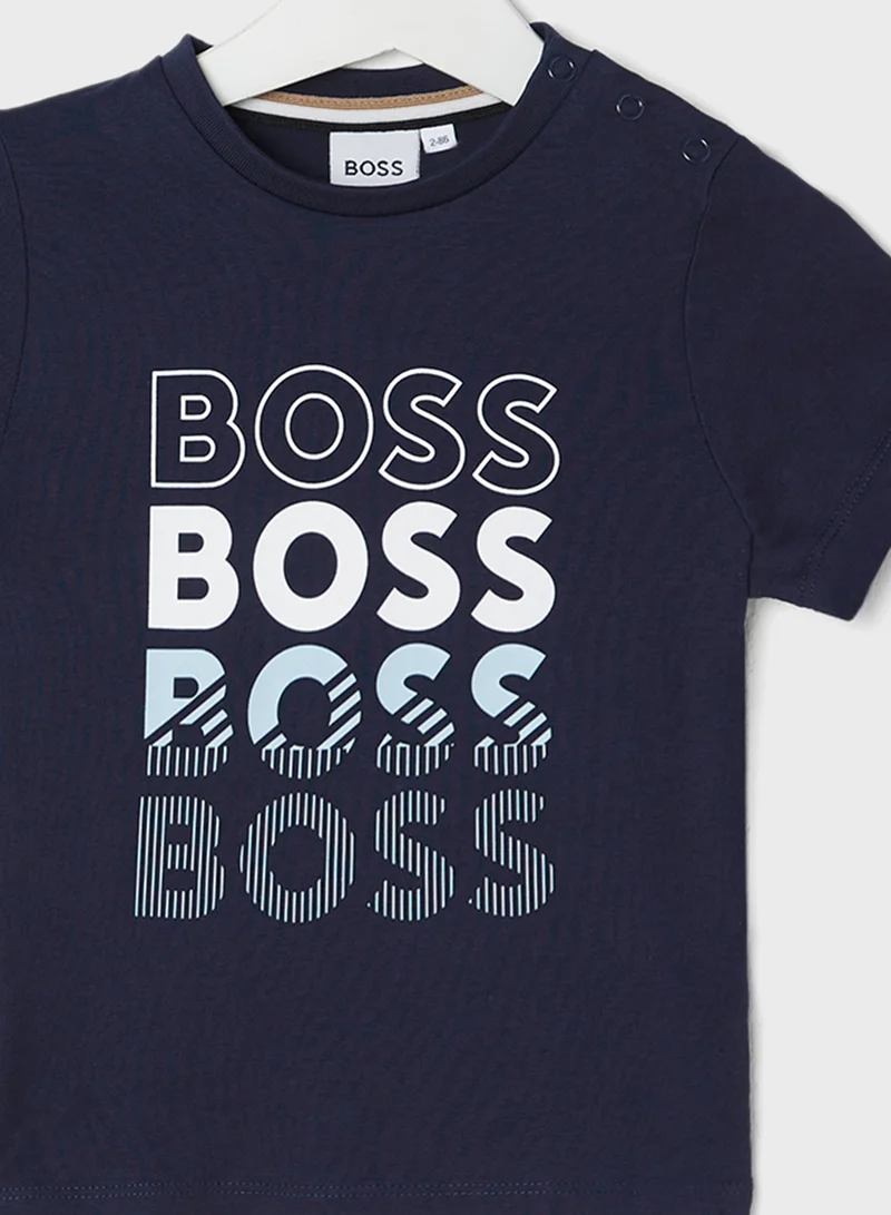 بوس Kids' Logo T-shirt