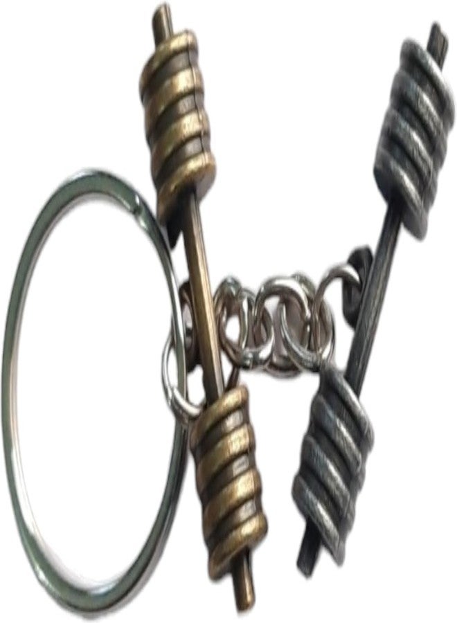 GYM Fitness Double/Dual Dumbbell Metal Keychain - Stylish Keyring for Car, Bike, Auto, Office, Home Keys - Ideal Gift for Body Builders and Fitness Enthusiasts - Image 5