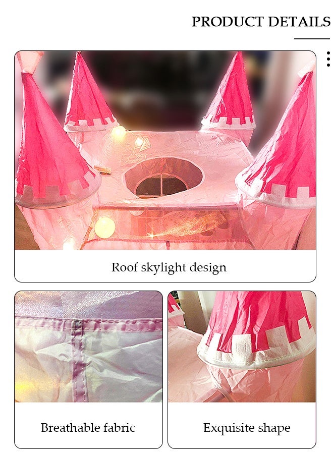 DUNISO خيمة لعب قابلة للطي للأطفال، خيمة قلعة الأميرة، منزل خيمة داخلية مع نوافذ، قابلة للغسل وقابلة للتنفس، منزل للعب داخلي وخارجي مناسب للأطفال الصغار، سهلة التركيب والتخزين، لعبة عيد ميلاد مثالية هدية للبنات والأولاد في العطلات وأعياد الميلاد - Image 5