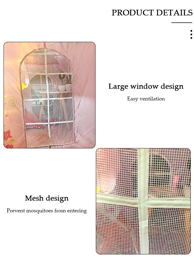 DUNISO خيمة لعب قابلة للطي للأطفال، خيمة قلعة الأميرة، منزل خيمة داخلية مع نوافذ، قابلة للغسل وقابلة للتنفس، منزل للعب داخلي وخارجي مناسب للأطفال الصغار، سهلة التركيب والتخزين، لعبة عيد ميلاد مثالية هدية للبنات والأولاد في العطلات وأعياد الميلاد - Image 4
