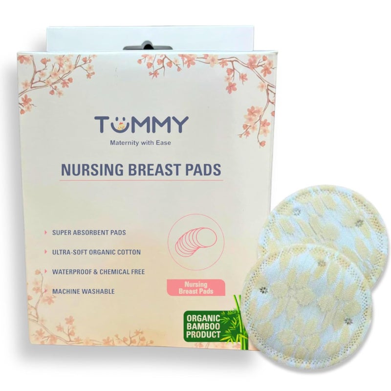 TUMMY وسادات الرضاعة العضوية TUMMY - وسادات الرضاعة القابلة للغسل من الخيزران، وسادات رضاعة قابلة لإعادة الاستخدام للنساء، وسادات الثدي القابلة لإعادة الاستخدام، وسادات الحلمة للأمهات الجدد، أساسيات الرضاعة للأمهات بحجم B-D - عبوة 12 - Image 1