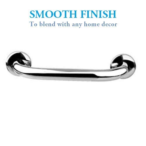 FORTUNE Stainless Steel Wall Mounted Grab Bar, Towel Bar, Bathtub Rails, Safety Hand Support Balance Handle Bars, Bathroom Accessories for Home, Hotel- Chrome Finish (Pack of 2, 8 Inch) - Image 4