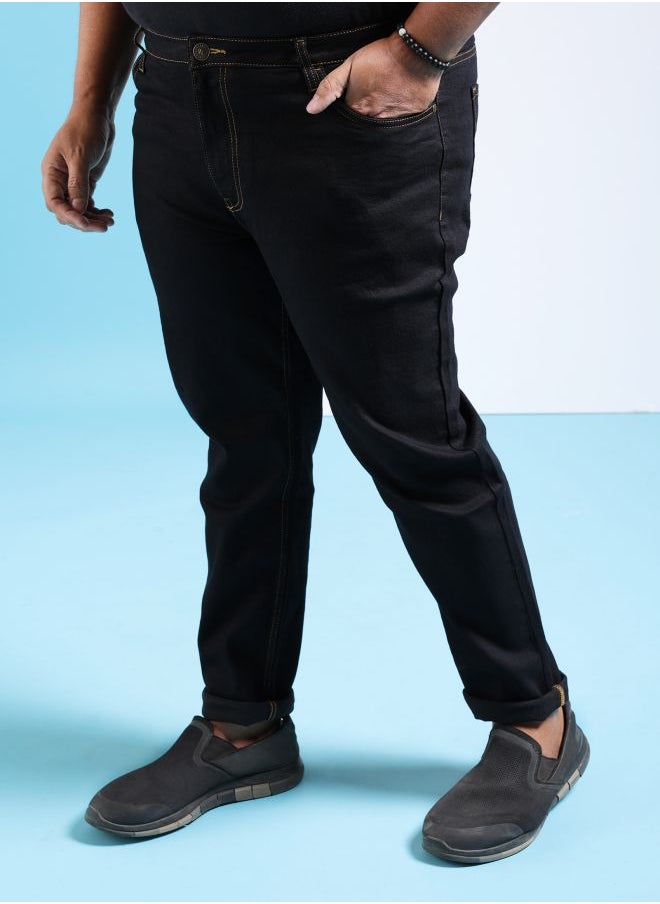 HARDSODA Men Plus Size Slim Fit Solid Mid-Rise Stretchable Jeans  - Image 4