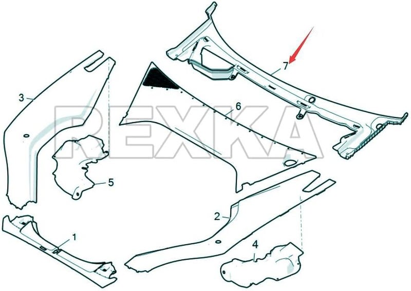 Rexka 30pcs 8mm Hole Door Trim Panel Retainer Clip for Tesla Model S (2012-2016) - Image 3
