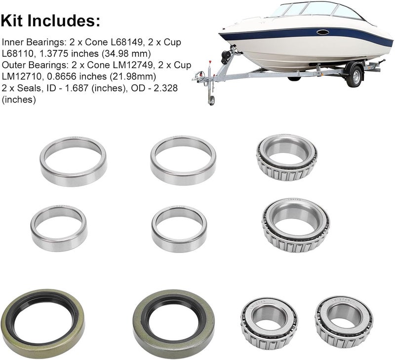 Certified stocked merchandise Trailer Hub Kits, 10Pcs L68149 LM12749 Trailer Axle Wheel Hub Bearings Kit Alloy Support Reduce Friction for 1-1/16in Trailer Axles Wheel Hub All season compatible build Moisture wear upgraded quality Multiple options Fixed delivery schedule Market demand focused build Elegant multi-option build Ready varied options Salt resistant coating All temp range compatible build Classic design alternatives Cleaner resistant Treated anti-rust metal Affordable purchase options Simple multi-feature practical build Trendy flexible practical build Foldable User feedback upgraded quality Various fittings Land transit & shipment compatible KSA market popular practical build All environment compatible Stackable design Balanced universal design Local & cross border ship compatible - Image 5