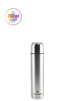 Atlasware Water bottle with a capacity of 750 ml, a stainless steel water bottle with two types of lid and a cup that keeps cold for 45 hours and keeps heat for 19 hours, Pink  - Image 1