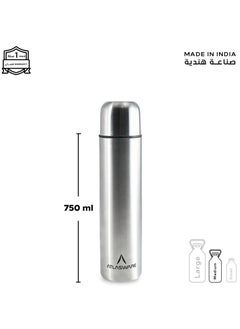 Atlasware Water bottle with a capacity of 750 ml, a stainless steel water bottle with two types of lid and a cup that keeps cold for 45 hours and keeps heat for 19 hours, Pink  - Image 2