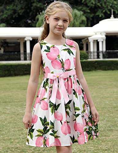 PrinceSasa Party Little Girls Lemon Toddler Summer Dresses Clothes,E8,7-8 Years(140) - Image 2