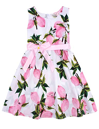 PrinceSasa Party Little Girls Lemon Toddler Summer Dresses Clothes,E8,7-8 Years(140) - Image 5
