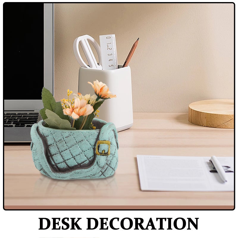 Mini Flower Pot Cement Pot Small Plant Pot Decorative Greenery Planter Office Desk Indoor Decoration For Home Dorm And Office Decor - Image 2