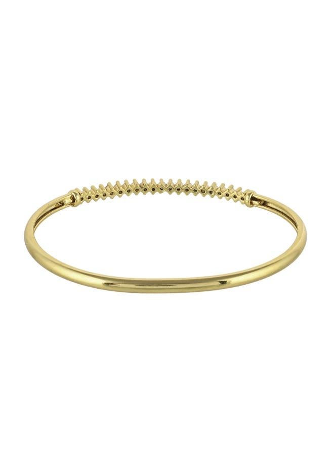 VOYLLA Sparkling Elegance Round Cut CZ Adorned Gold Plated Brass Bracelet - Image 5