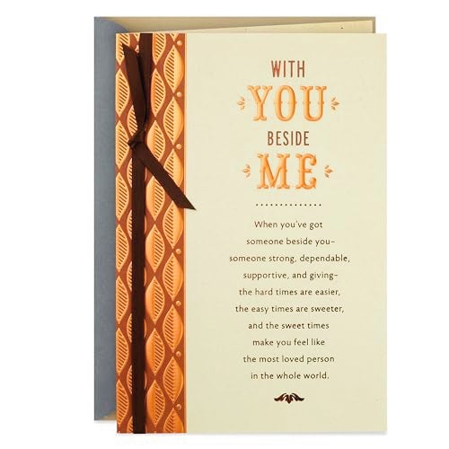 Hallmark Romantic Birthday Card (With You Beside Me) Copper Leaves - Image 1