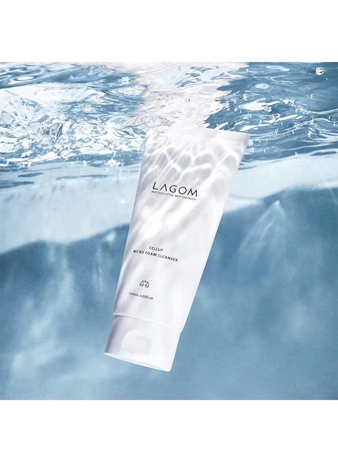 LAGOM Cellup Micro Foam Cleanser 120ml, Hydrating Deep Cleansing Face Wash, Makeup Remover, Dense Soft Micro Bubbles, Ultra Fine Dust Removal - Image 4